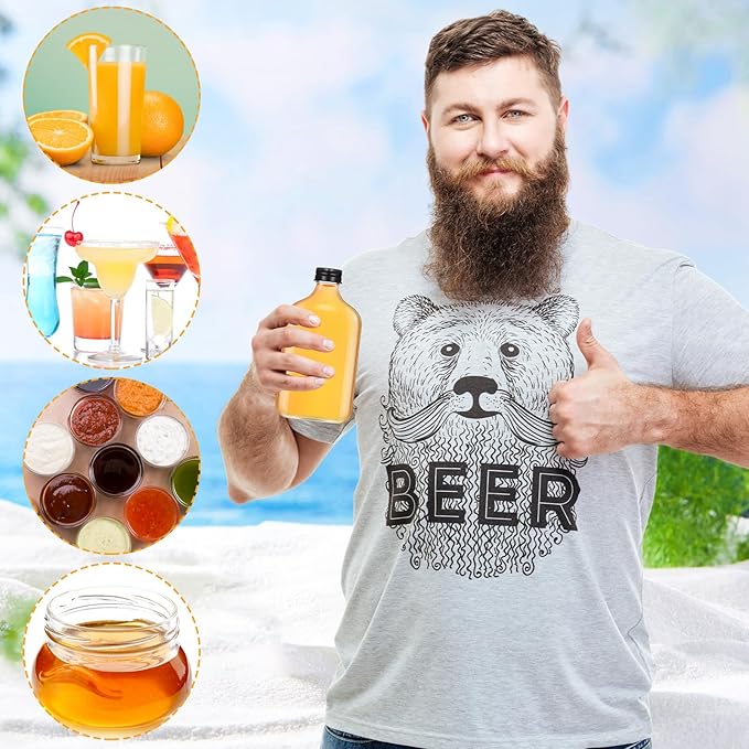 Gejoy 24 Pcs Mini Liquor Bottles Reusable Glass Flask Bottles - Image 4