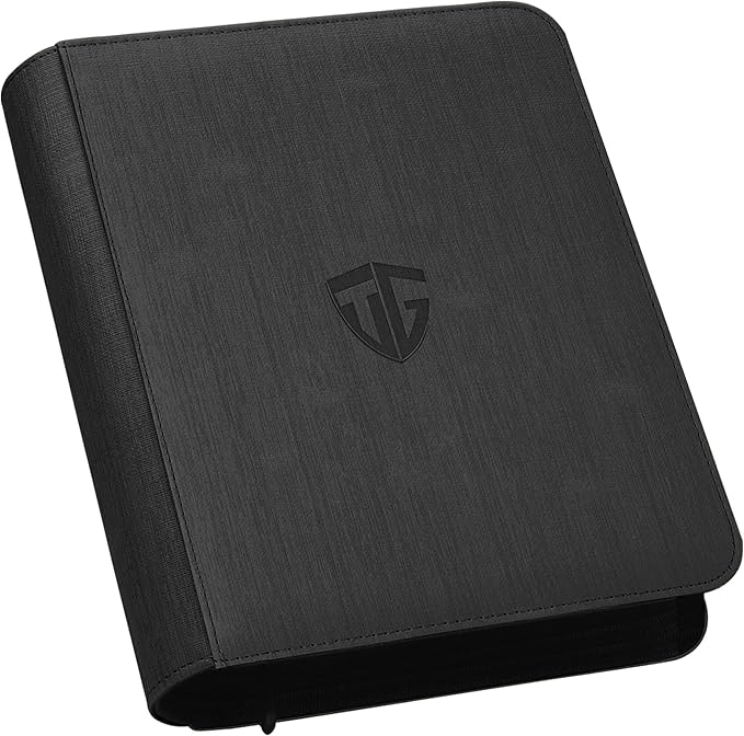 Toploader Binder, Holds 112 Toploaders, 4 Pocket Top Loader Binders by TCGUARD