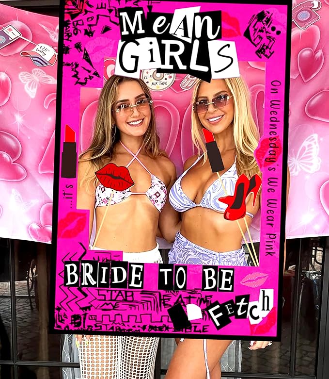 LaVenty Mean Girls Bachelorette Party Photo Booth Props Frame Bachelorette - Image 5