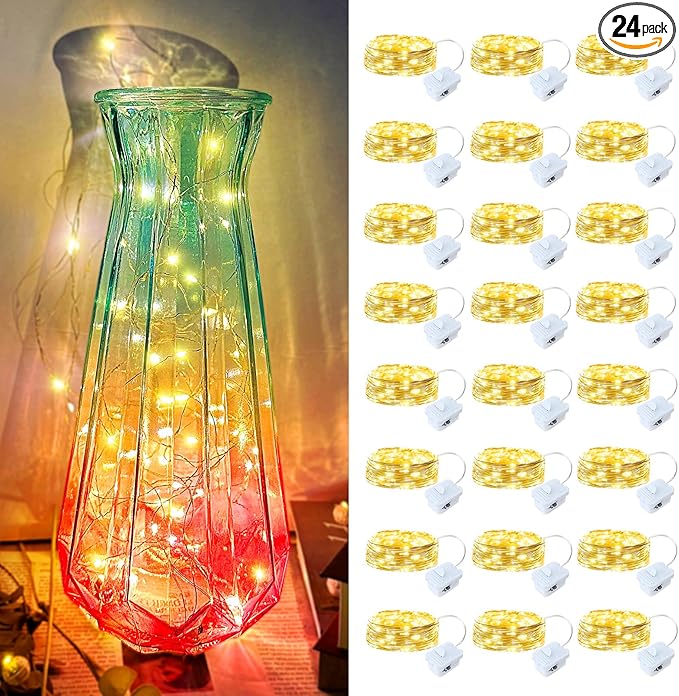 24 Pack Led Fairy Lights by Yooumoga