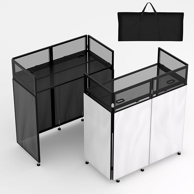 LUCKUP Portable DJ Booth 41"L x 20"W DJ Facade by LUCKUP
