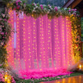 10×10ft Hot Pink Tulle Backdrop Curtain by WishCare