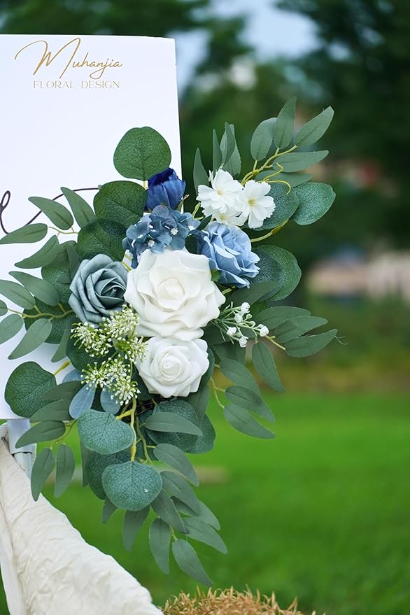 Wedding Sign Faux Flower Swag for Ceremony Party Reception Entrance Floral - Image 7