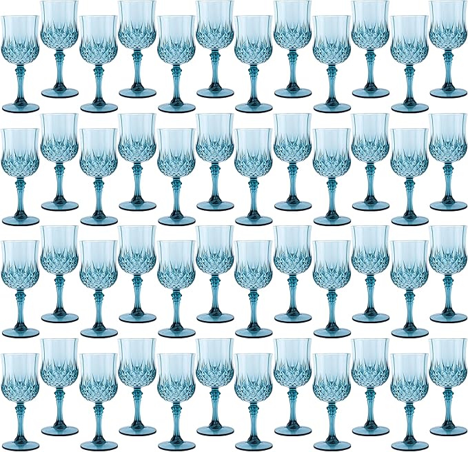 Plastic Wine Glasses，Plastic Goblets Vintage Style Cordial Drinking Glasses by LEYIQUCHAMPAGNEWINEGLASSES