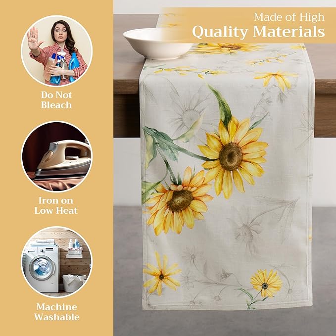 Maison d' Hermine Table Runner 100% Cotton Double Layer Table Runners 72 inches - Image 3