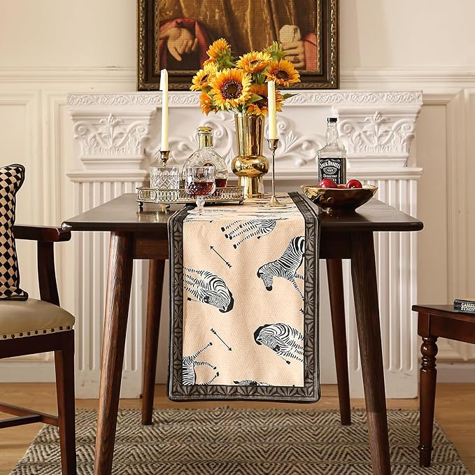 patdrea Designer Elegant Wild Animals Velvet Table Runner, Decoration - Image 3