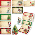 500 PCS Christmas Gift Tags Christmas Santa Claus Stickers Self Adhesive by CAKKVDE