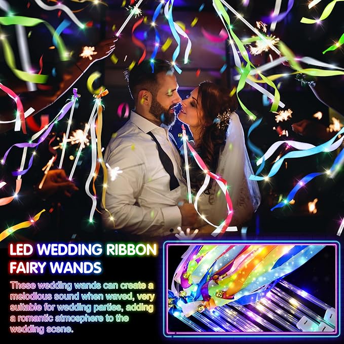 100 PCS Light Up Wands for Wedding, Wedding Favors - Image 2