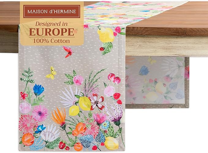 Maison d' Hermine Table Runner 100% Cotton Single Layer Table Runners 72 inches by MaisondHermine