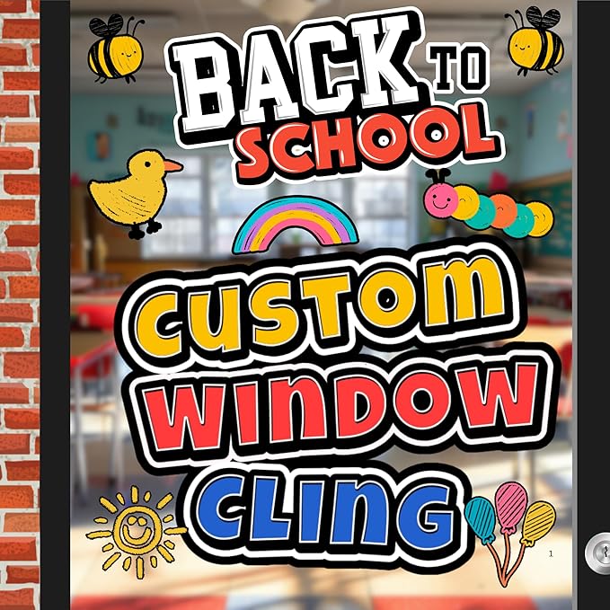 Custom High Static Window Cling ║ Your Logo or Design We Print Your Static - Image 3