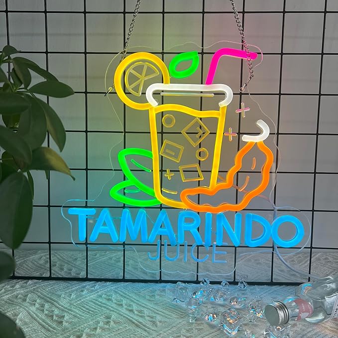 CNBEYOUNG Tamarindo Juice Neon Sign, Neon Lights Hanging Wall Art Decoration - Image 7
