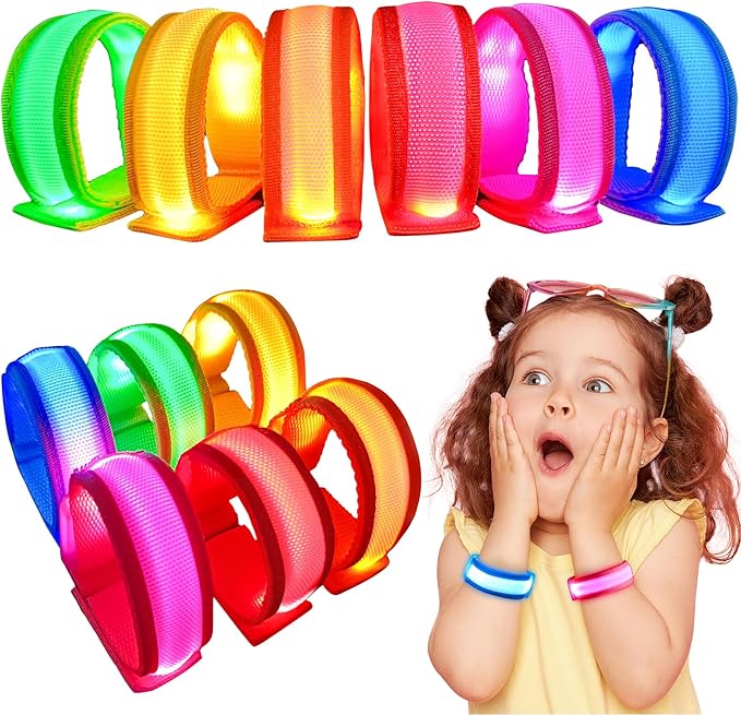 GIFTINBOX 12/6 PCS LED Light Up Bracelets by GIFTINBOX