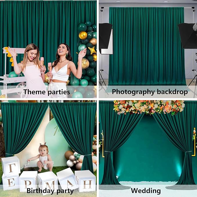 10 x 7 Feet Lake Green Backdrop Curtain - Image 5