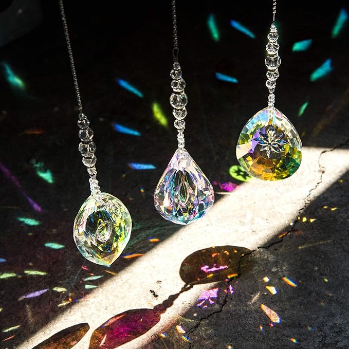 YU FENG 3PCS Crystal Suncatcher Pendant - Image 2