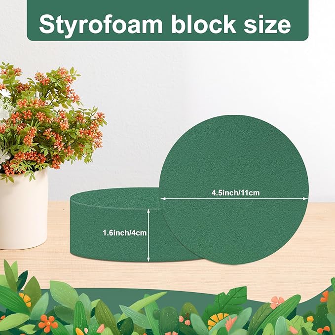 Phinus 4 PCS Styrofoam Block, Floral Foam Block Measures 4.33 x 1.57 inches - Image 2