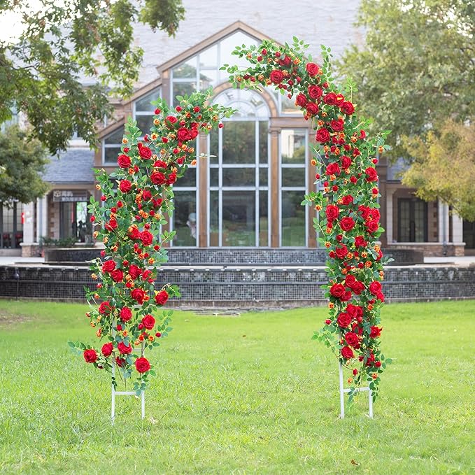 6FT Bendable Flower Garland, Artificial Rose Vine Hanging Floral Garland - Image 5