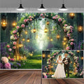 10x8ft Purple Flower Wedding Photography Backdrop Lavender Floral Wedding by Mtsxfy