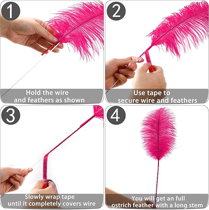 Holmgren Hot Pink Ostrich Feathers - Image 4
