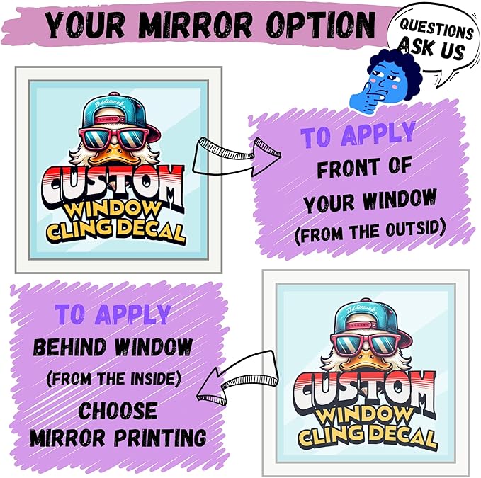 Custom High Static Window Cling ║ Your Logo or Design We Print Your Static - Image 7