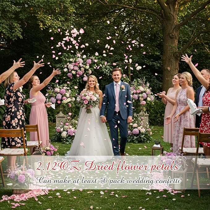 Biodegradable Confetti, Dried Hydrangea Flower Petals - Image 6