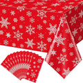 Jectivs 12 Pieces Christmas Snowflake Plastic Party Tablecloth Decorations by JectivsPartyDecorations
