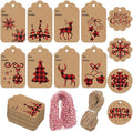 LOKIPA 120 Pieces Christmas Kraft Paper Gift Tags Hang Labels by LOKIPA