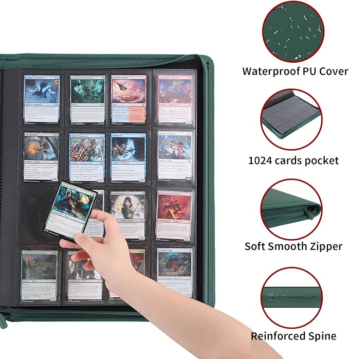 Snekdy premium 1024-pocket trading card binder, 16-pocket cards album, - Image 2