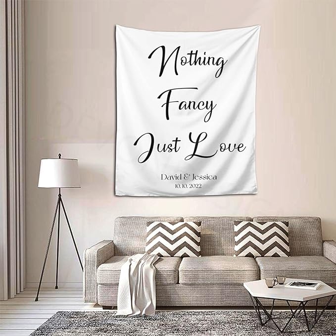 Nothing Fancy Just Love Backdrop, Custom Tapestry - Image 6