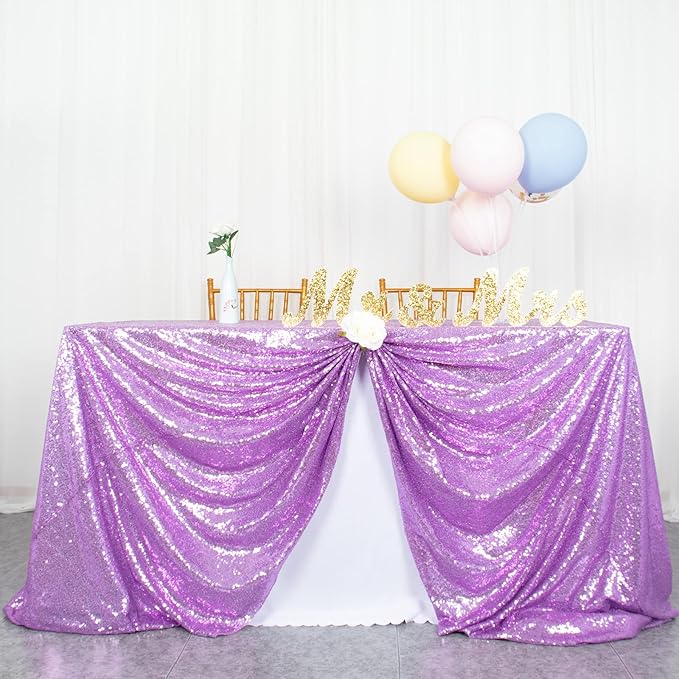 ShinyBeauty 72x72 Inch Square Sequin Tablecloth Overlay by ShinyBeauty