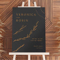 Personalized Wedding Welcome Sign, Customized Black Acrylic Sign by AmazingItems