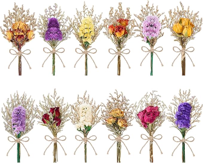 12/24 PCS Charming Dried Flowers Bouquet by WelcometoLawnIdyll