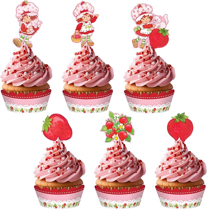 Treasures Gifted Officially Licensed Strawberry Shortcake Cake Decorations by TreasuresGifted