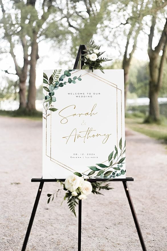 Welcome Wedding Signs, Pole Mount by CENOVACY