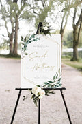 Personalized Wedding Welcome Sign, Pole Mount by CENOVACY