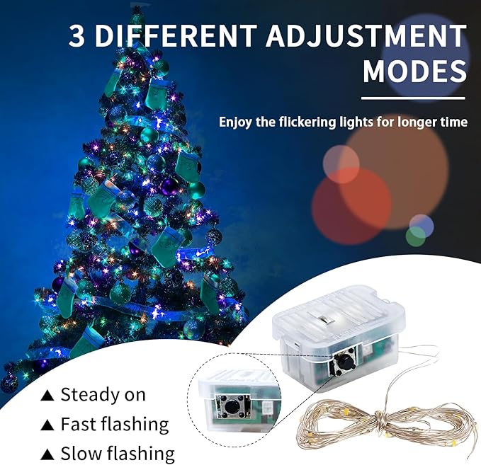 50 Pack Fairy Lights 7Ft 20 LED Twinkle String Lights 3 Modes Battery Operated - Image 2