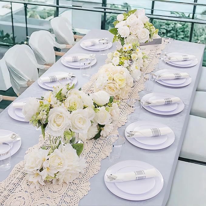 KIRE 350 PCS Plastic Dinnerware Set - Image 7