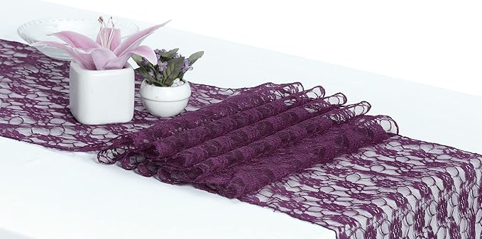 MDS Pack of 25Wedding 12 x 108 inches Lace Table Runner - Image 2