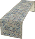 Vintage Boho Floral Table Runner, Rustic Country Farmhouse Blue Yellow Retro by Unknown