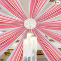 DUOBAO Rainbow Chiffon Ceiling Drapes 59''x20FT 6 Panels Sheer Arch Draping by DUOBAO