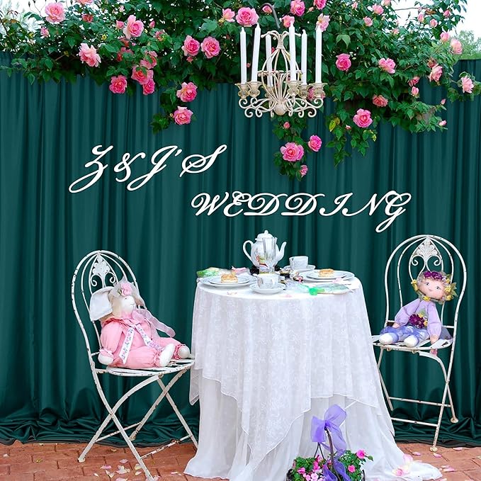 MEETSKY Hunter Green Backdrop Curtains - Image 8