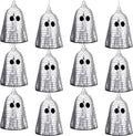 12 Pcs Halloween Disco Ghosts Decor Halloween Ornament Silver Mirror Disco by Simgoing