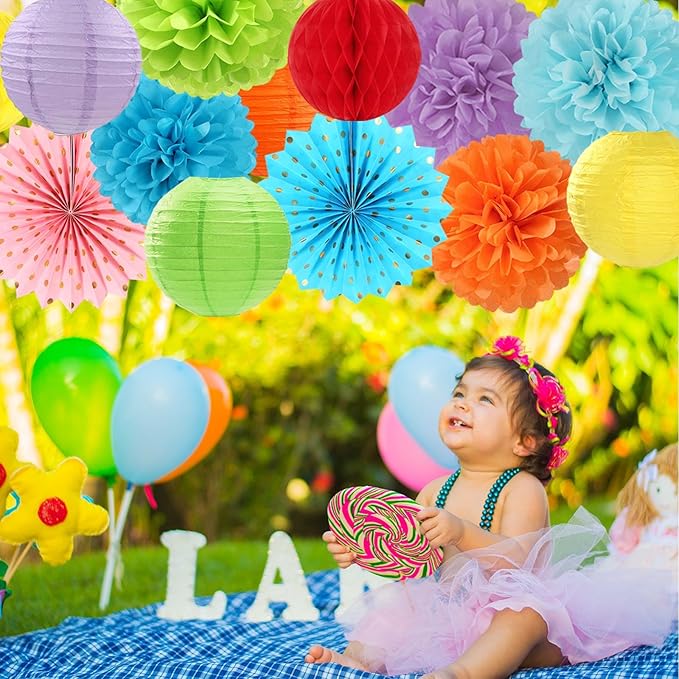 Rainbow Red-Orange Green-Blue Purple Party-Decorations - Image 5