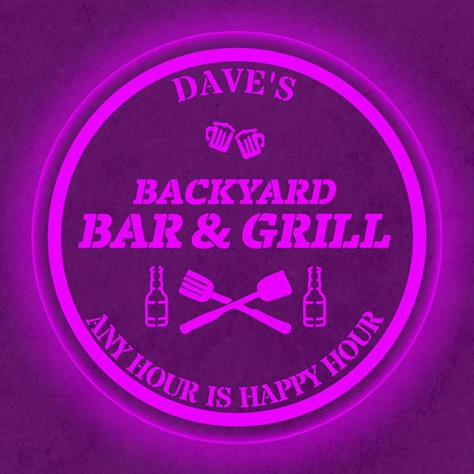Custom Acrylic LED Bar Sign – Personalized Color Changing Wall Decor - Image 4