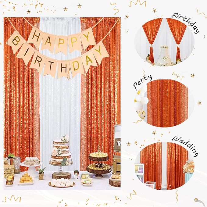 ShinyBeauty 4x10ft Sequin Backdrop Curtains - Image 4