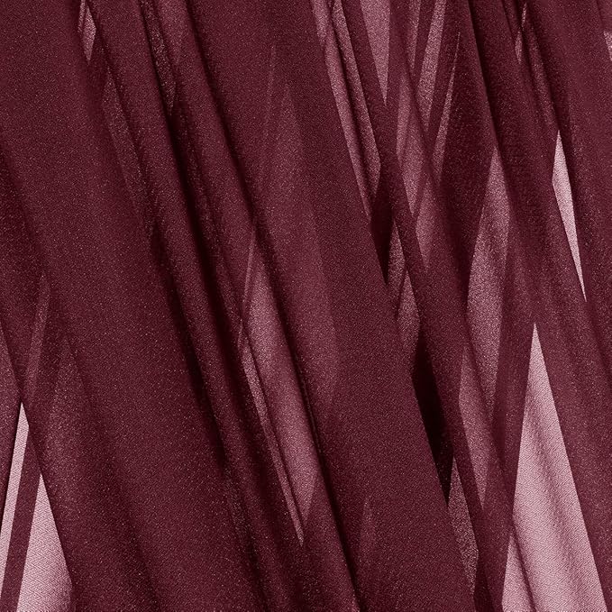 Burgundy Red Fall Thankgiving Elegant Arch Draping Fabric 2 Panels Outdoor 29" - Image 3