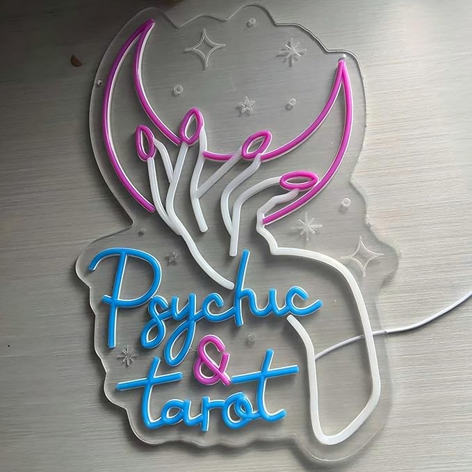 Psychic and Tarot Neon Sign, Psychic Tarot Room Wall Decor Gifts, Tarot Shop - Image 6