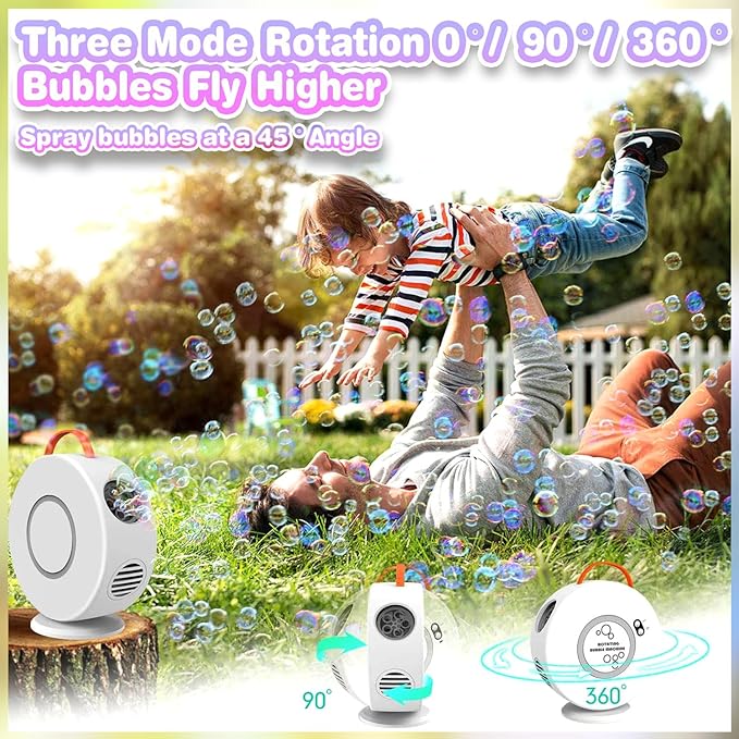 Bubble Machine for Kids Toddlers, Automatic Rechargeable Bubble Machine - Image 4