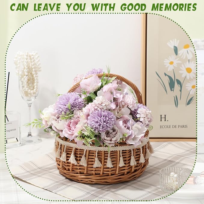 Tigeen Artificial Flowers Artificial Peonies Silk Flowers Faux Peony Fake Peony - Image 4