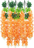 12 Pack Wisteria Hanging Artificial Fall Flowers Fake Flowers Ratta Hanging by LUZOGA