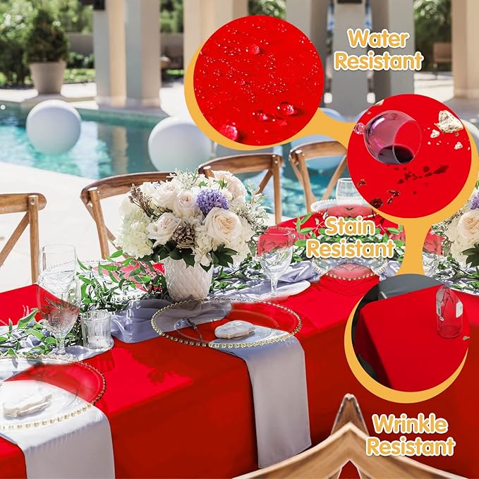BRILLMAX 8 Pack Red Tablecloths - Image 3